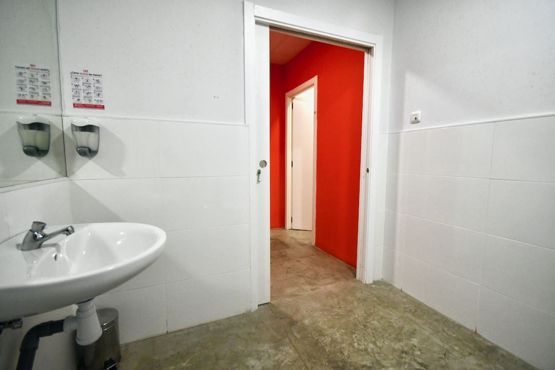 Puerta del aseo para PMR desde el interior