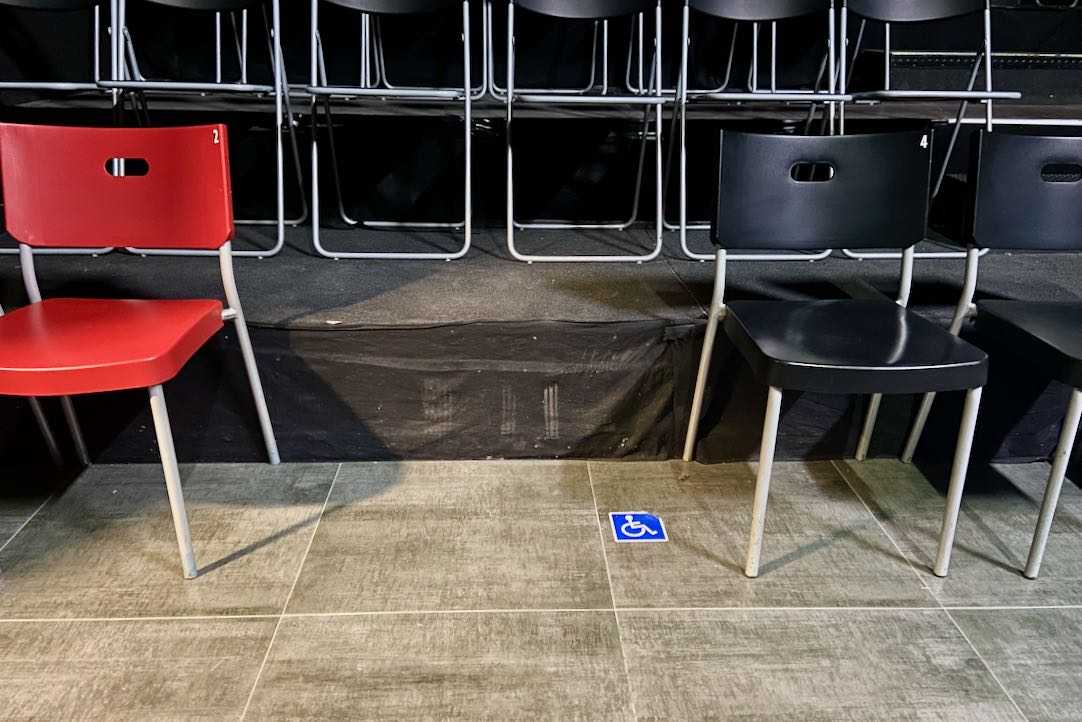 Localidad para PMR en silla de ruedas. Fila 1 Butaca 3-4