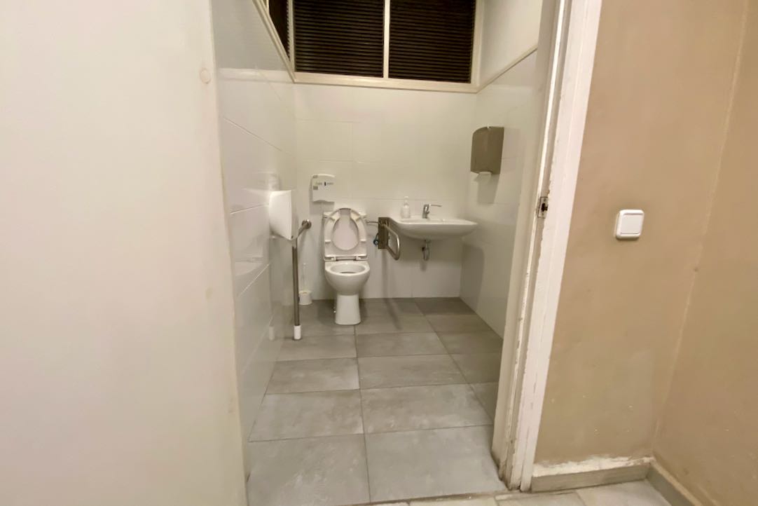 Vista del interior del aseo para PMR