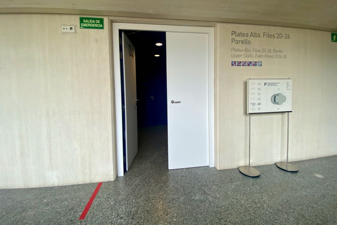 Acceso a Platea Alta desde Pasillo Exterior (puertas laterales)