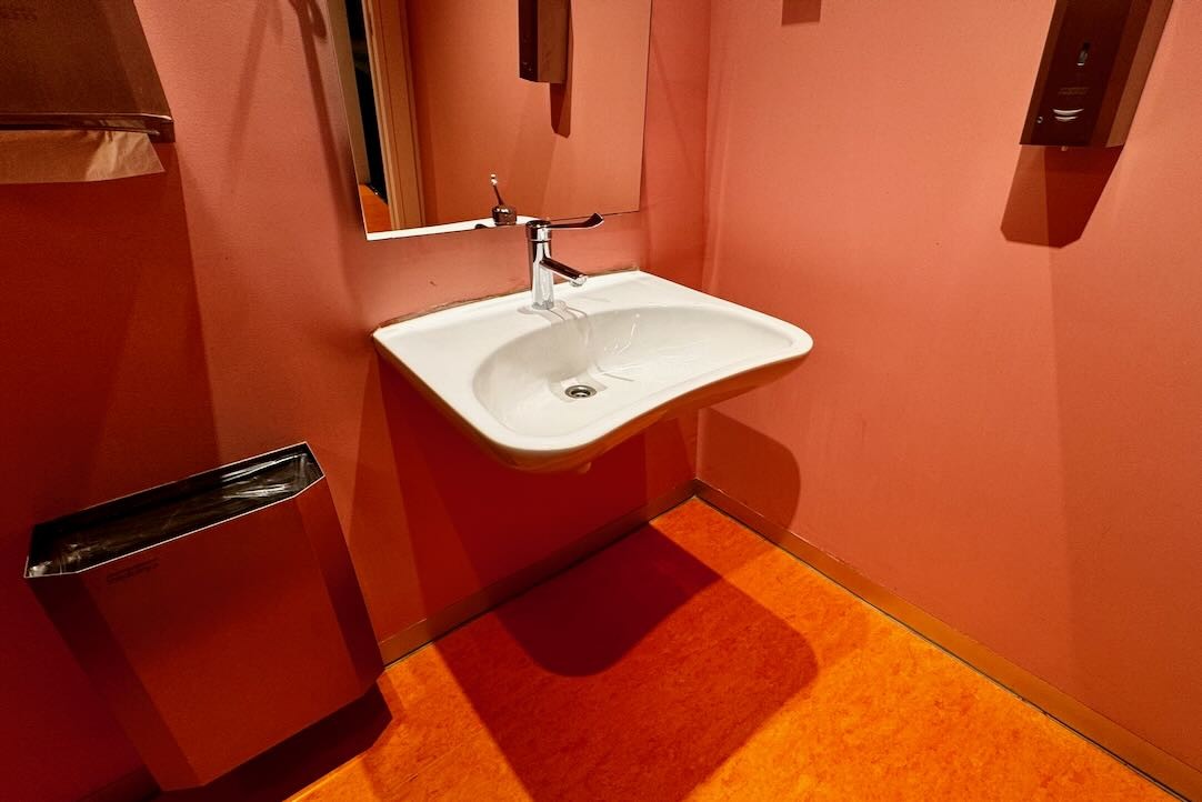 Aseo accesible para hombres. Lavabo