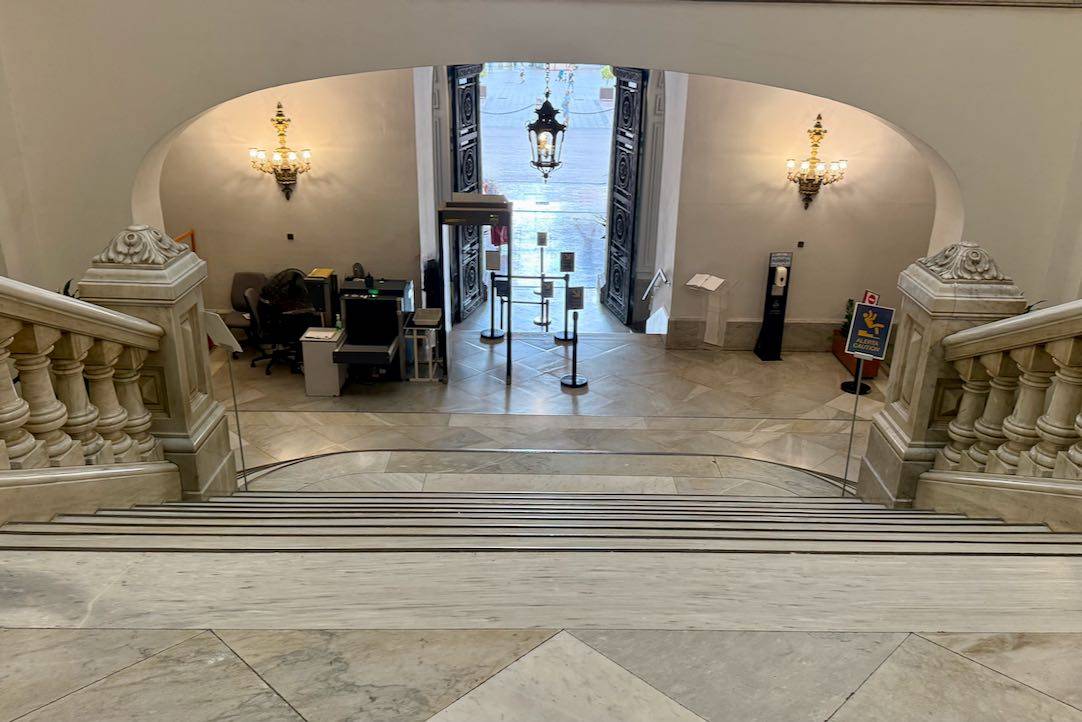 Vista general de la escalera